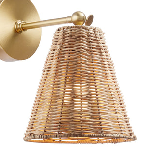 One Light Wall Sconce in Natural Brass