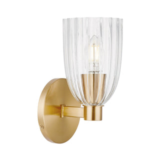 One Light Wall Sconce in Natural Brass