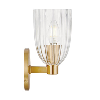 One Light Wall Sconce in Natural Brass