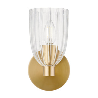 One Light Wall Sconce in Natural Brass