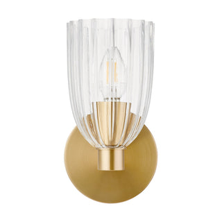 One Light Wall Sconce in Natural Brass