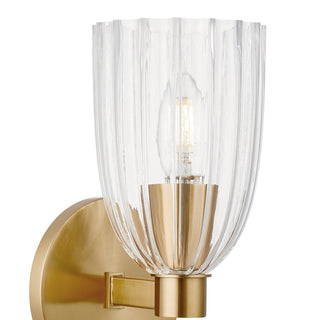 One Light Wall Sconce in Natural Brass