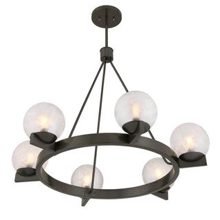 Darien Six Light Chandelier in Mediterranean Bronze
