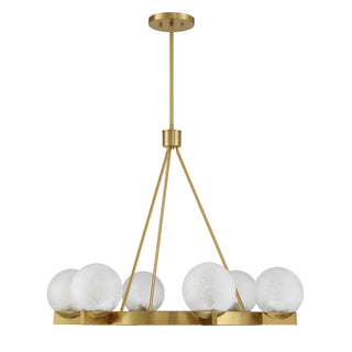 Darien Six Light Chandelier in Warm Brass