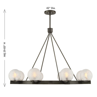 Darien Eight Light Chandelier in Mediterranean Bronze