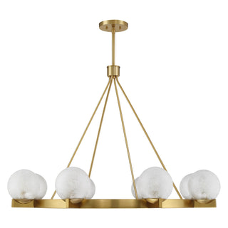 Darien Eight Light Chandelier in Warm Brass