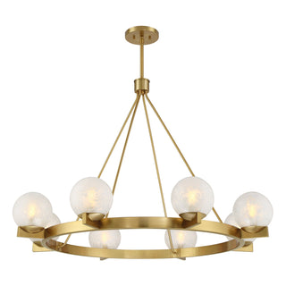 Darien Eight Light Chandelier in Warm Brass