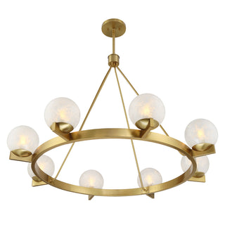 Darien Eight Light Chandelier in Warm Brass