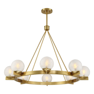 Darien Eight Light Chandelier in Warm Brass
