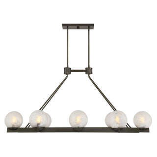 Darien Eight Light Linear Chandelier in Mediterranean Bronze