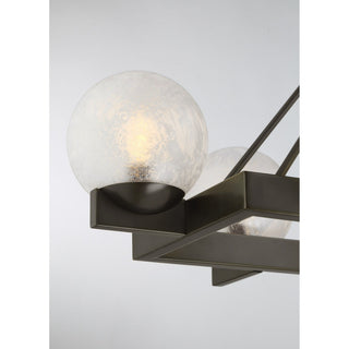 Darien Eight Light Linear Chandelier in Mediterranean Bronze