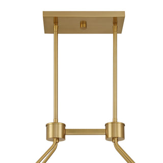 Darien Eight Light Linear Chandelier in Warm Brass