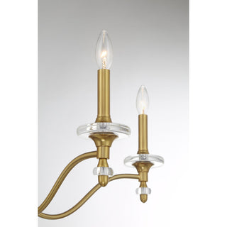 Champlain Five Light Chandelier in Warm Brass