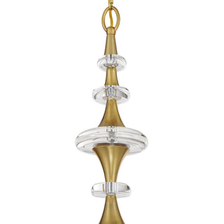 Champlain Eight Light Chandelier in Warm Brass