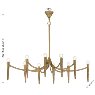 Belleza Ten Light Linear Chandelier in Spumante