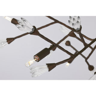 Malinda Six Light Chandelier in Bark