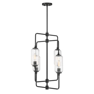 Holton Four Light Chandelier in Matte Black
