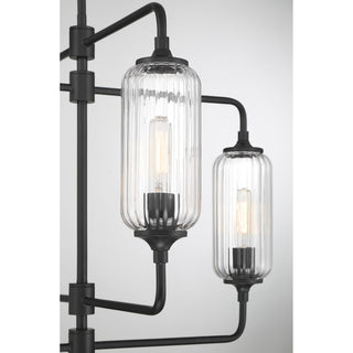 Holton Four Light Chandelier in Matte Black