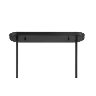 Holton Six Light Linear Chandelier in Matte Black