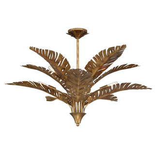 Palmera Ten Light Chandelier in Gold Vein