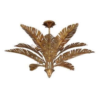 Palmera Ten Light Chandelier in Gold Vein