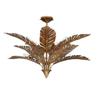 Palmera Ten Light Chandelier in Gold Vein