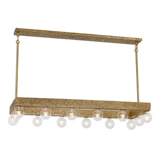 Etereo 14 Light Linear Chandelier in Spumante