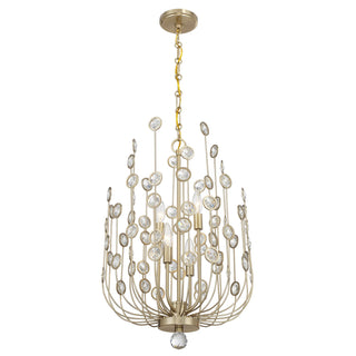 Irina Four Light Chandelier in Noble Brass