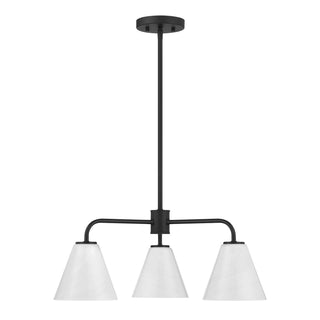 Blair Three Light Chandelier in Matte Black