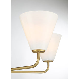 Blair Five Light Chandelier in Warm Brass