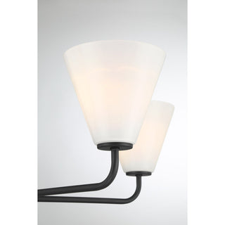 Blair Five Light Chandelier in Matte Black