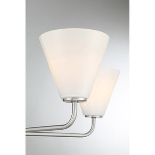 Blair Five Light Chandelier in Satin Nickel