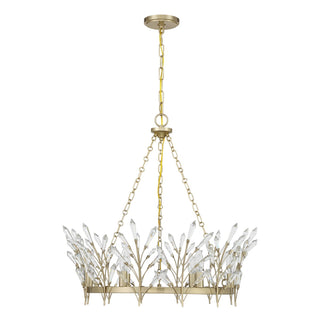 Orianna Six Light Chandelier in Noble Brass