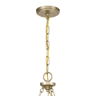 Orianna Six Light Chandelier in Noble Brass
