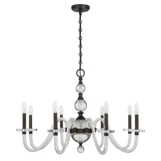 Aragon Eight Light Chandelier in Mediterranean Bronze