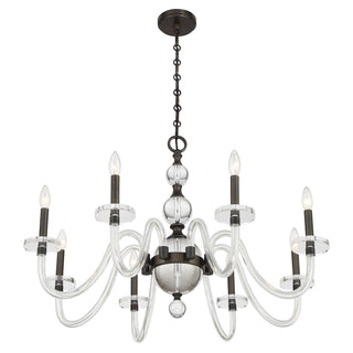 Aragon Eight Light Chandelier in Mediterranean Bronze