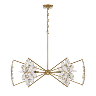 Marbella Six Light Chandelier in Gold Shimmer
