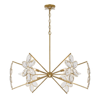 Marbella Six Light Chandelier in Gold Shimmer