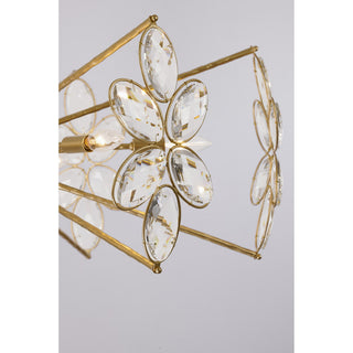 Marbella Six Light Chandelier in Gold Shimmer