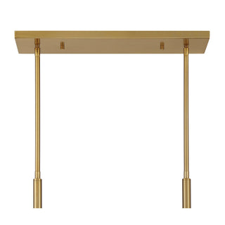Balfour Eight Light Linear Chandelier in Warm Brass