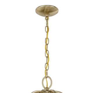 Lombard Eight Light Chandelier in Noble Brass