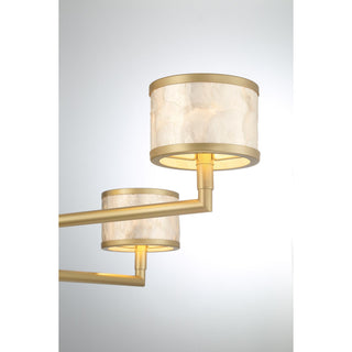 Mariquita Six Light Chandelier in Spun Gold