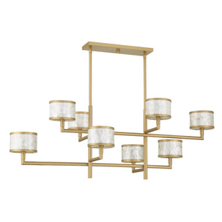 Mariquita Eight Light Chandelier in Spun Gold