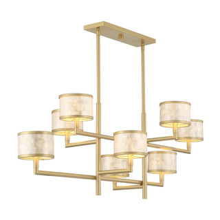 Mariquita Eight Light Chandelier in Spun Gold