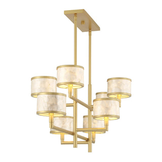 Mariquita Eight Light Chandelier in Spun Gold