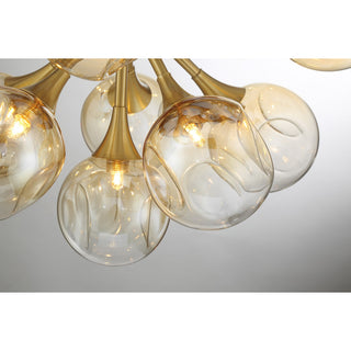 Matisse 16 Light Chandelier in Warm Brass