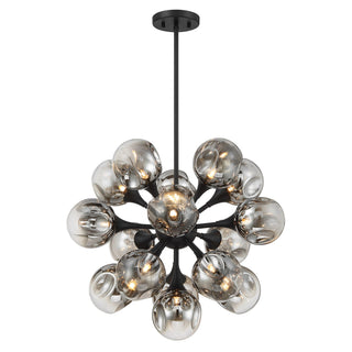 Matisse 16 Light Chandelier in Matte Black