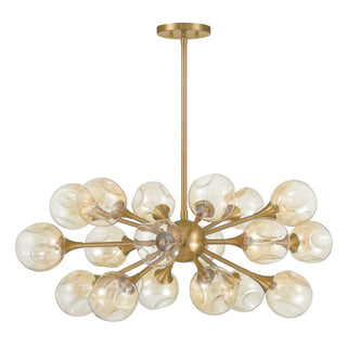 Matisse 18 Light Chandelier in Warm Brass
