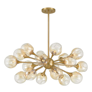 Matisse 18 Light Chandelier in Warm Brass