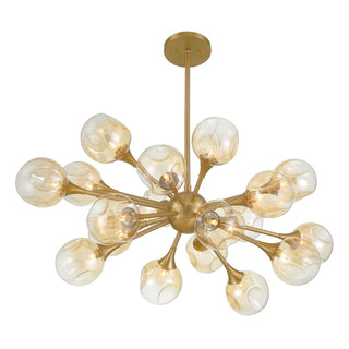 Matisse 18 Light Chandelier in Warm Brass